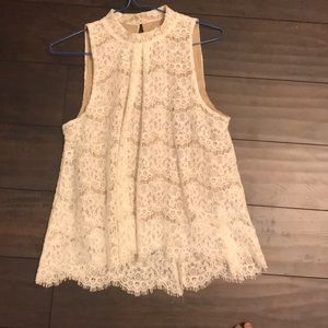 White, lace top, small